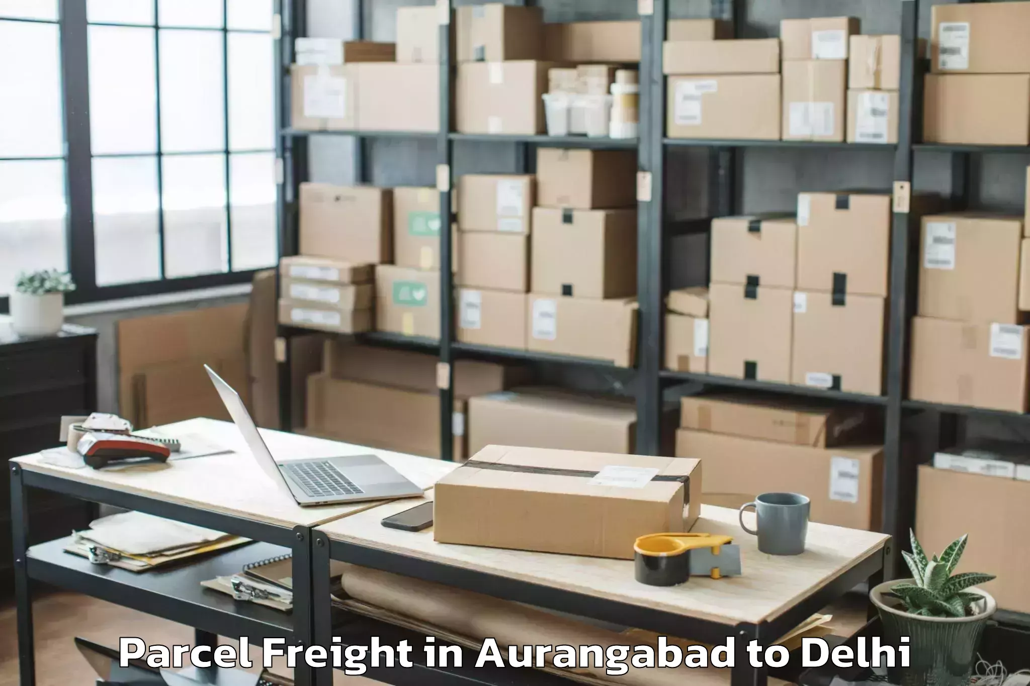 Book Aurangabad to Flatted Factory Complex Okhla Parcel Freight